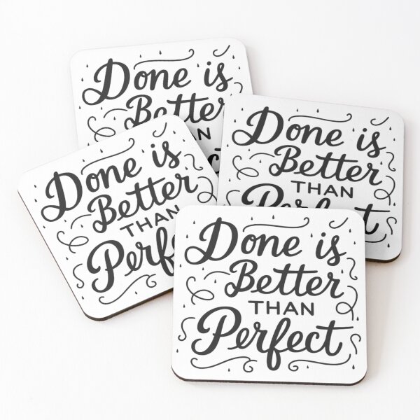 Item preview, Done is Better Than Perfect | Action Over Perfection | Daily Real Talk Design designed and sold by GRITMOOD.