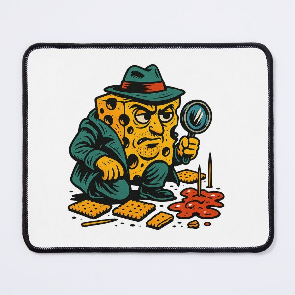 Item preview, Swisspicious Activity – Noir Detective Cheese Design designed and sold by Altered Array, LLC.