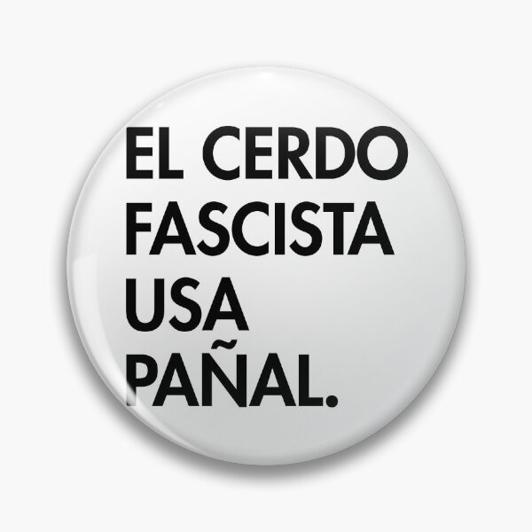 Item preview, The Fascist pig wears a diaper - in Spanish - El cerdo fascista usa pañal (F white text)) designed and sold by Thelittlelord.