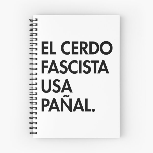 Item preview, The Fascist pig wears a diaper - in Spanish - El cerdo fascista usa pañal (F white text)) designed and sold by Thelittlelord.