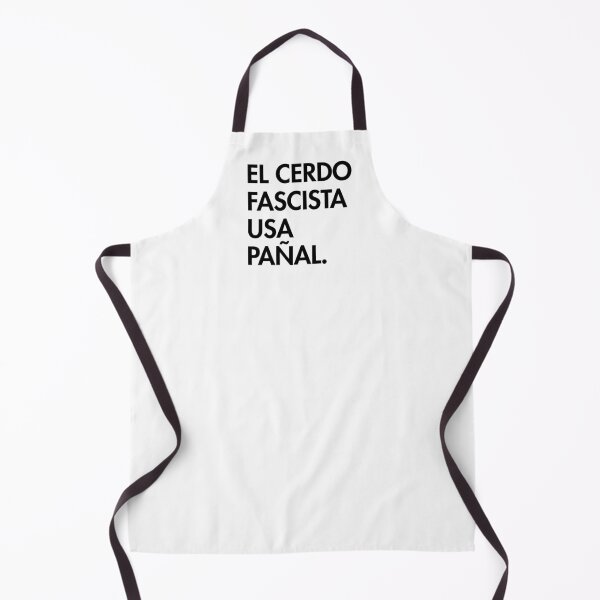 Item preview, The Fascist pig wears a diaper - in Spanish - El cerdo fascista usa pañal (F white text)) designed and sold by Thelittlelord.