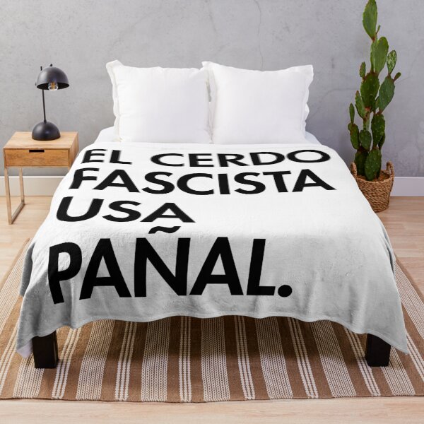 Item preview, The Fascist pig wears a diaper - in Spanish - El cerdo fascista usa pañal (F white text)) designed and sold by Thelittlelord.