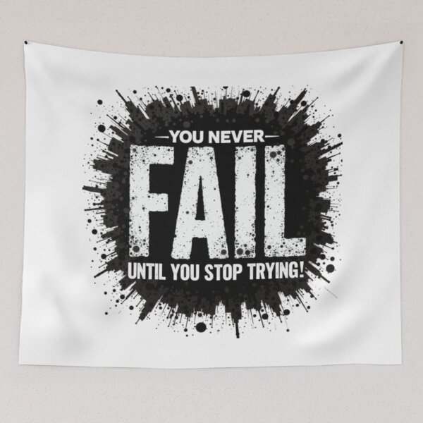Item preview, You Never Fail Until You Stop Trying | Perseverance & Grit | Daily Real Talk Design designed and sold by GRITMOOD.
