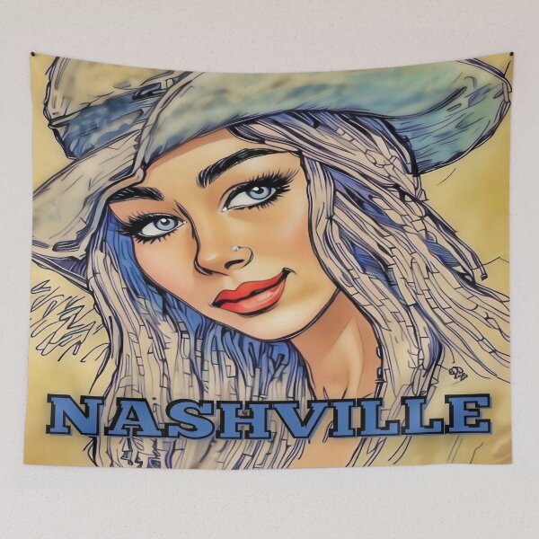 Item preview, Bold Nashville Cowgirl Pop Art Portrait designed and sold by gleefulme.