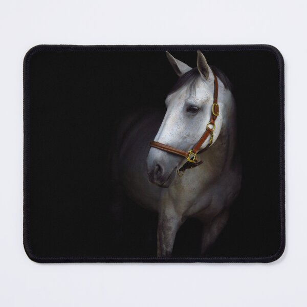 Item preview, Black background gray horse  designed and sold by Dodak.