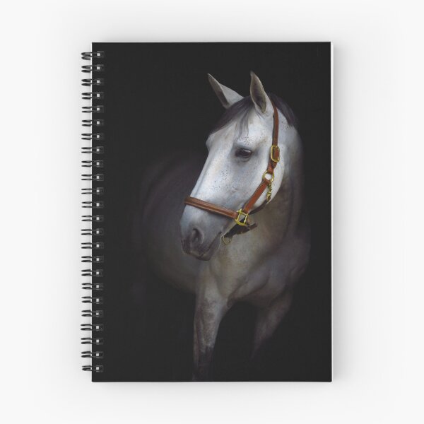 Item preview, Black background gray horse  designed and sold by Dodak.