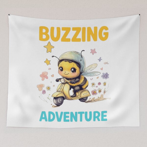 Item preview, Buzzing Adventure – Cute Bumblebee Scooter Ride Design for All Ages designed and sold by SmartyWonders.