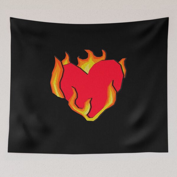 Item preview, Flaming Heart Design – Bold and Dynamic Pop Art Symbol designed and sold by Oniyasha.