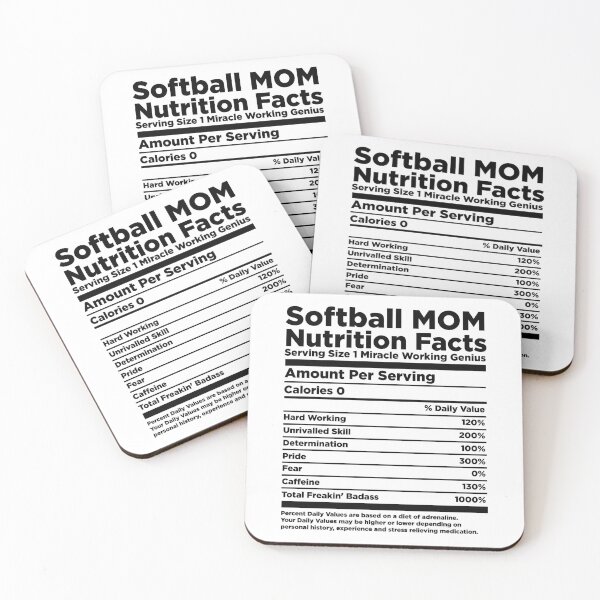 Item preview, Softball Mom Nutrition Facts Funny Sports Parent Graphic designed and sold by Parkerzz.