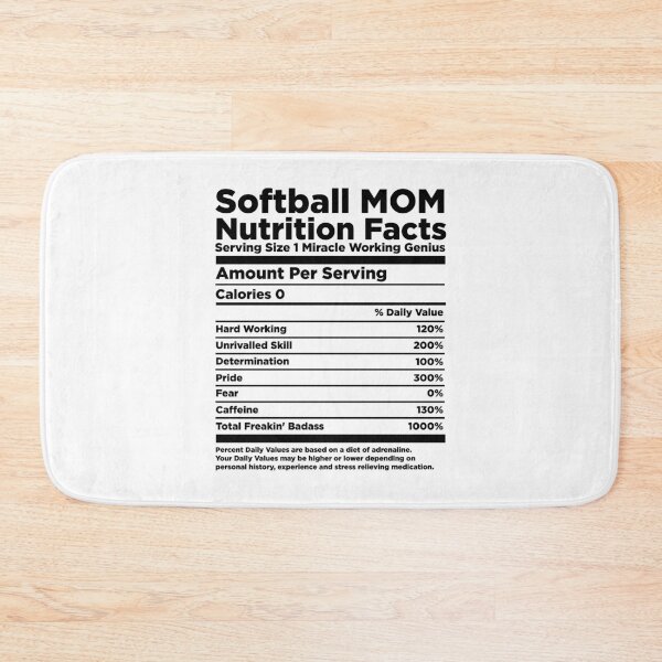 Item preview, Softball Mom Nutrition Facts Funny Sports Parent Graphic designed and sold by Parkerzz.