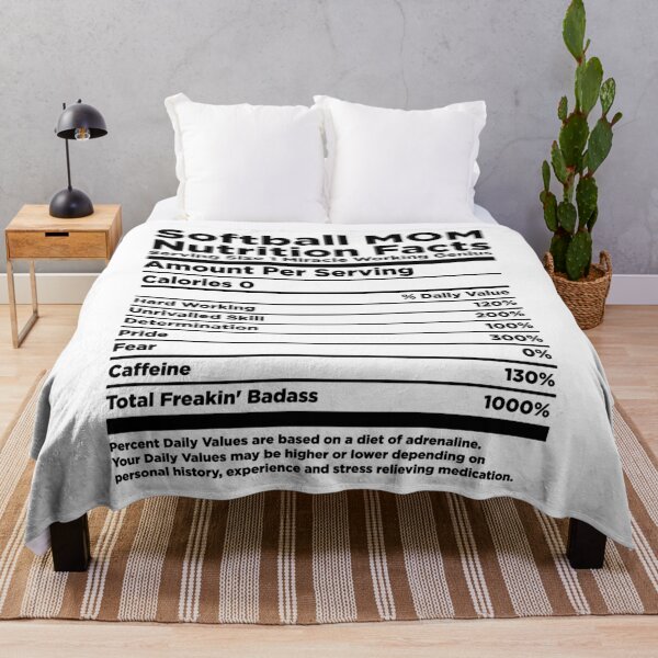 Item preview, Softball Mom Nutrition Facts Funny Sports Parent Graphic designed and sold by Parkerzz.