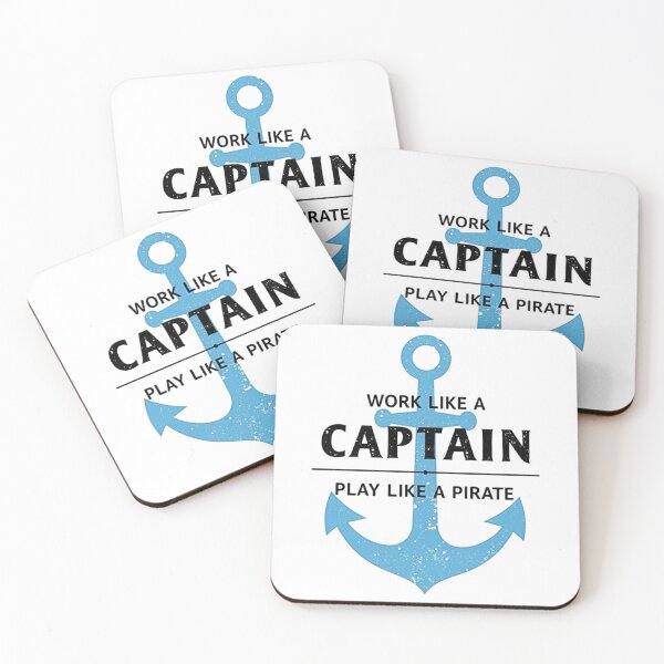 Item preview, Work Like a Captain Play Like a Pirate | Adventure & Balance Quote | Nautical Design designed and sold by GRITMOOD.