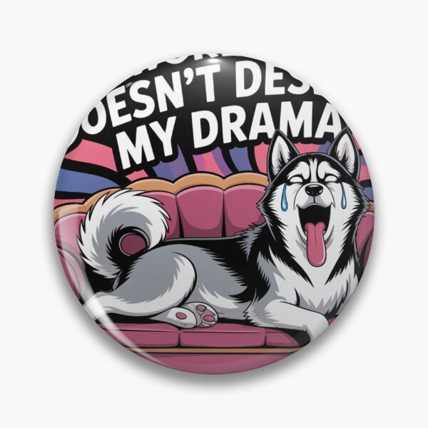 Item preview,  The World Doesn't Deserve My Drama - Funny Dramatic Husky Sticker  designed and sold by Arthoughts.