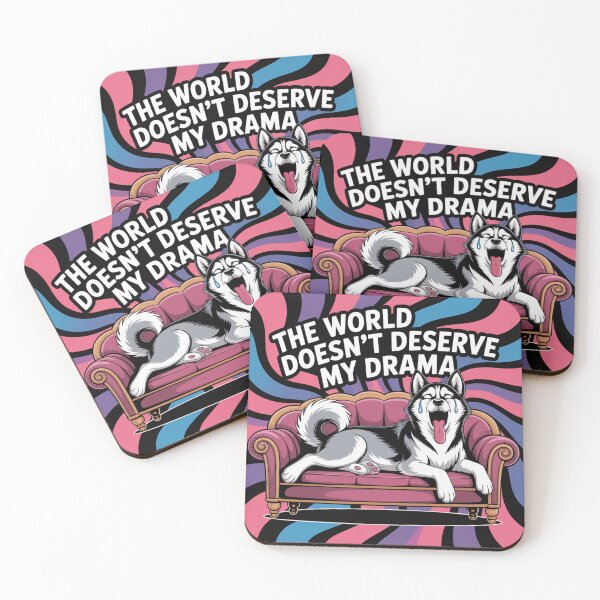 Item preview,  The World Doesn't Deserve My Drama - Funny Dramatic Husky Sticker  designed and sold by Arthoughts.