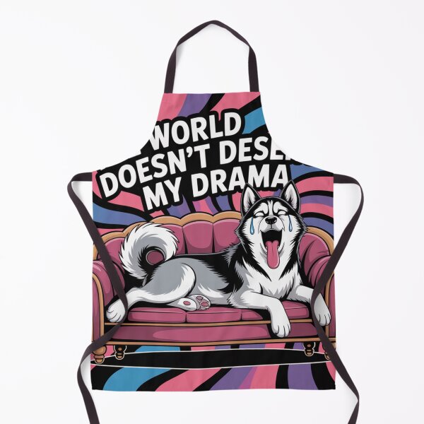 Item preview, The World Doesn't Deserve My Drama - Funny Dramatic Husky Sticker designed and sold by Arthoughts.
