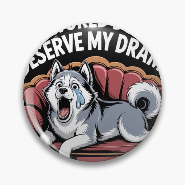 Item preview,  The World Doesn't Deserve My Drama - Funny Dramatic Husky Sticker  designed and sold by Arthoughts.