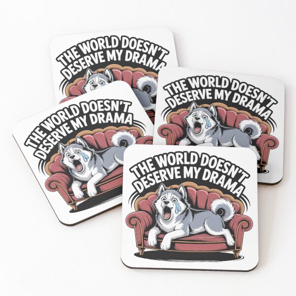 Item preview,  The World Doesn't Deserve My Drama - Funny Dramatic Husky Sticker  designed and sold by Arthoughts.