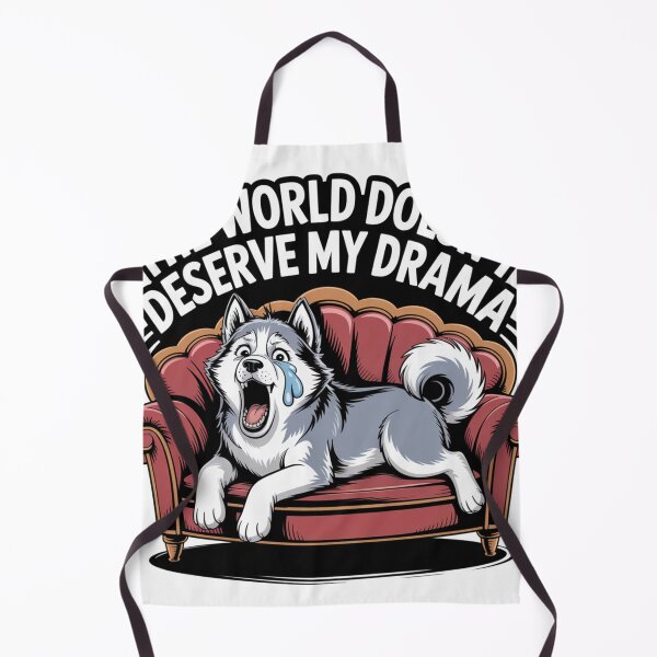 Item preview, The World Doesn't Deserve My Drama - Funny Dramatic Husky Sticker designed and sold by Arthoughts.