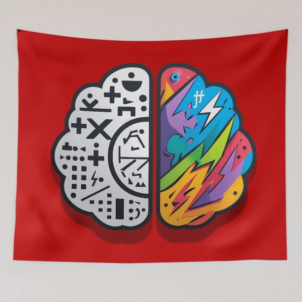 Item preview, "Left Brain vs Right Brain – Logic Meets Creativity" designed and sold by Artistic canvas store.