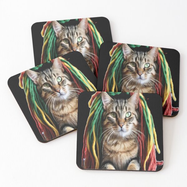 Item preview, Rastafarian Feline: A Cat with Dreadlocks  designed and sold by KoliBabb.