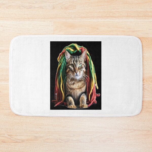 Item preview, Rastafarian Feline: A Cat with Dreadlocks  designed and sold by KoliBabb.