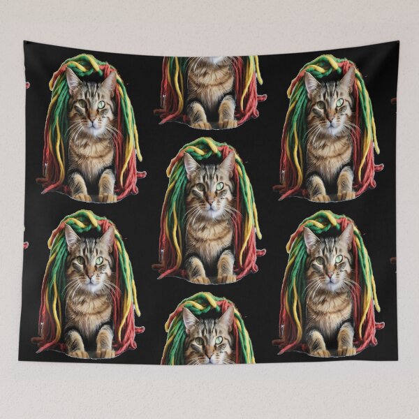 Item preview, Rastafarian Feline: A Cat with Dreadlocks  designed and sold by KoliBabb.