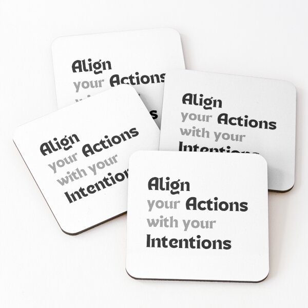 Item preview, Align Your Actions with Your Intentions – Mindful Living Affirmation Quote for Focus & Purpose designed and sold by MakeMyDaze.