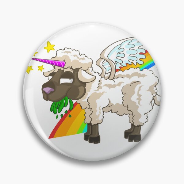 Item preview, A legendary creature the winged unicorn sheep in front of a beautiful rainbow designed and sold by fifou96.