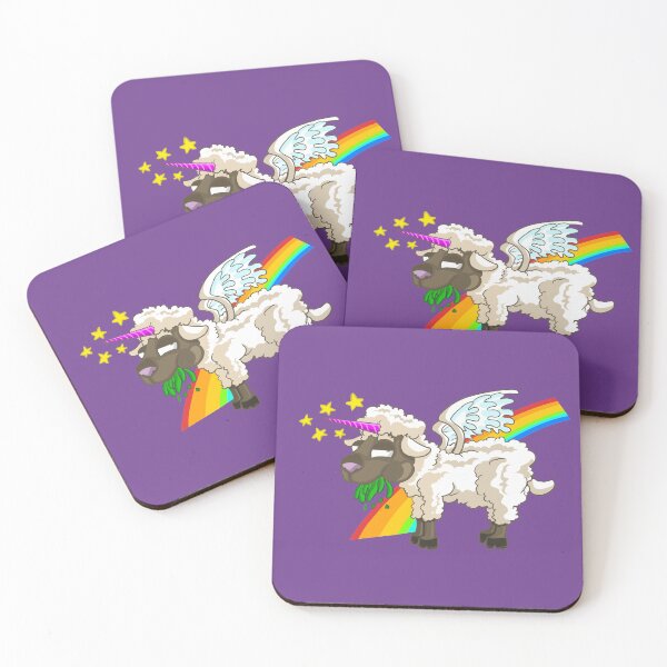 Item preview, A legendary creature the winged unicorn sheep in front of a beautiful rainbow designed and sold by fifou96.