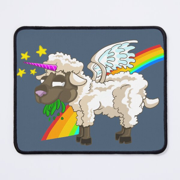 Item preview, A legendary creature the winged unicorn sheep in front of a beautiful rainbow designed and sold by fifou96.