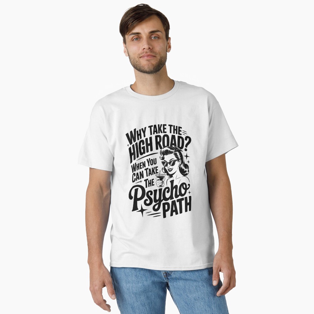 Psycho Path Retro Woman Funny Quote	 Sticker