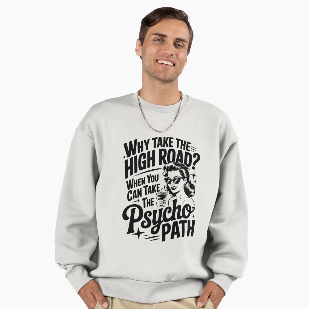 Psycho Path Retro Woman Funny Quote	 Sticker