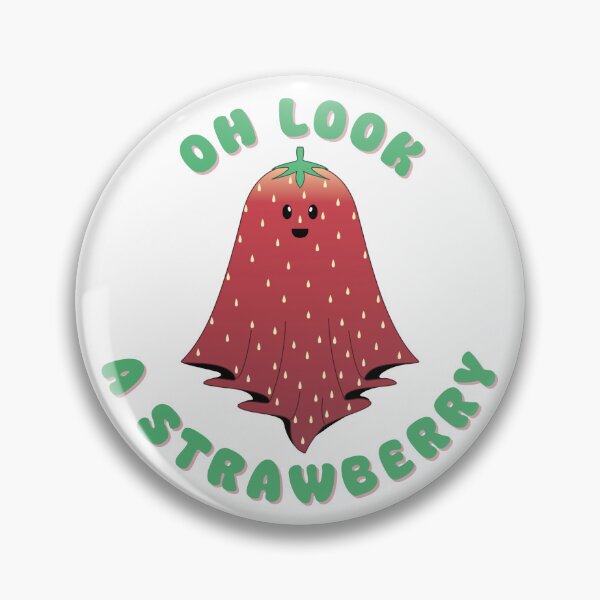 Item preview, Oh Look A Strawberry Ghost designed and sold by ChelsDesignShop.