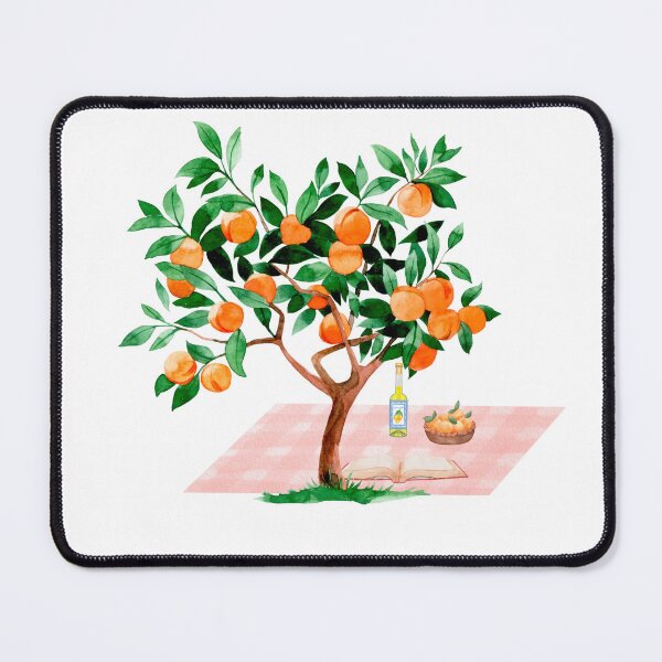 Item preview, Picnic Under a Peach Tree - Aesthetic Country Watercolor designed and sold by ElizabethCoelho.