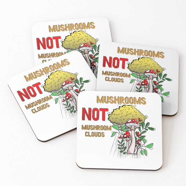 Item preview, Mushrooms Not Mushroom Clouds – Anti-War Statement Art designed and sold by ForcePrint.