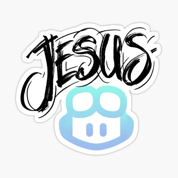 Aperçu de l'œuvre Autocollant « Jésus est mon copilote » – Design inspiré de GitHub Copilot, IA, Microsoft, OpenAI, ChatGPT créée et vendue par PopGlue.