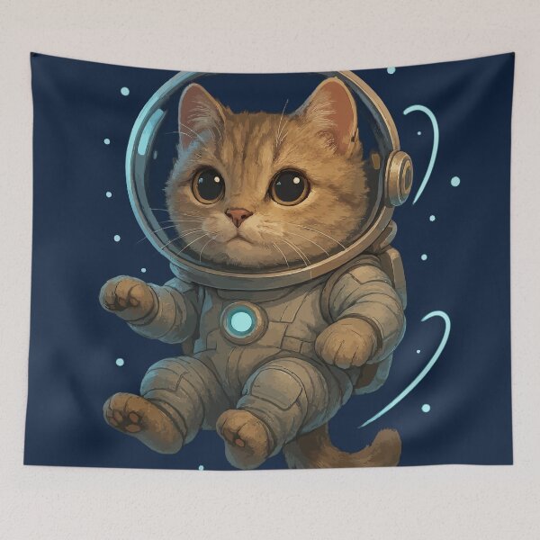 Item preview, Floating Space Cat  designed and sold by xmoudx.
