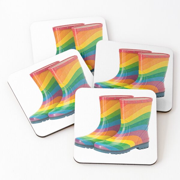 Item preview, rainbow colorful rain boots  designed and sold by elkuni.