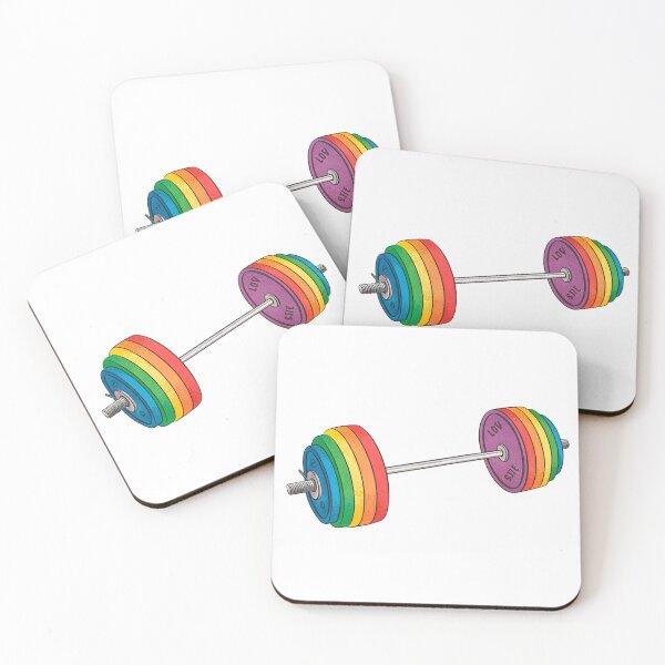 Item preview, Rainbow colored weights barbell  designed and sold by elkuni.