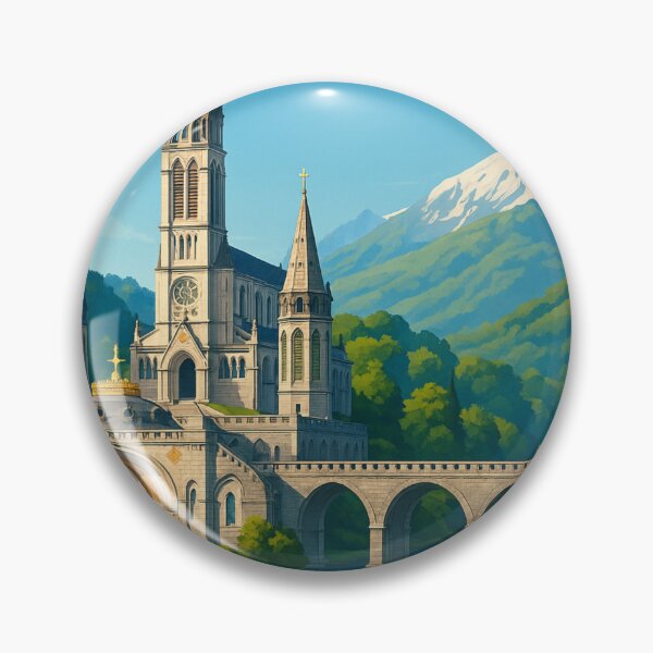 Item preview, Sanctuary of Our Lady of Lourdes by River Gave, France designed and sold by Aryabek.