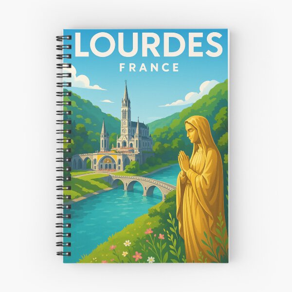 Item preview, Lourdes Sanctuary with Statue of Virgin Mary, France designed and sold by Aryabek.