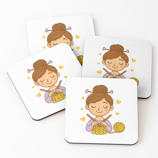 Item preview, Cute Girl knitting designed and sold by Stitch & Thread Studio.