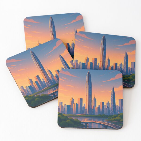 Item preview, Shenzhen Skyline with Ping An Tower at Sunset, China designed and sold by Aryabek.