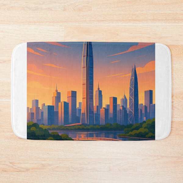 Item preview, Shenzhen Skyline with Ping An Tower at Sunset, China designed and sold by Aryabek.
