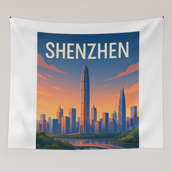 Item preview, Shenzhen Skyline with Ping An Tower at Sunset, China designed and sold by Aryabek.