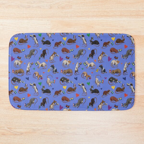 Item preview, Pride rat parade (blue background) designed and sold by RootSpellStudio.