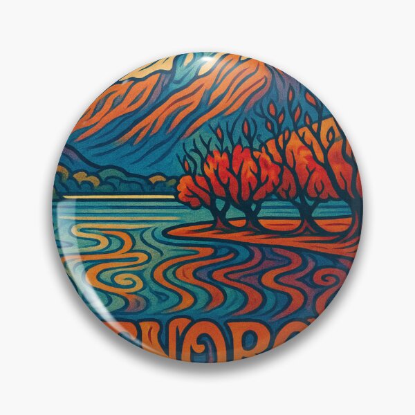 Item preview, Glenorchy Mountains and Lake Wakatipu in Psychedelic Colors designed and sold by Aryabek.
