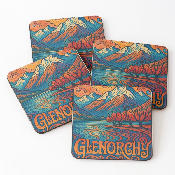 Item preview, Glenorchy Mountains and Lake Wakatipu in Psychedelic Colors designed and sold by Aryabek.