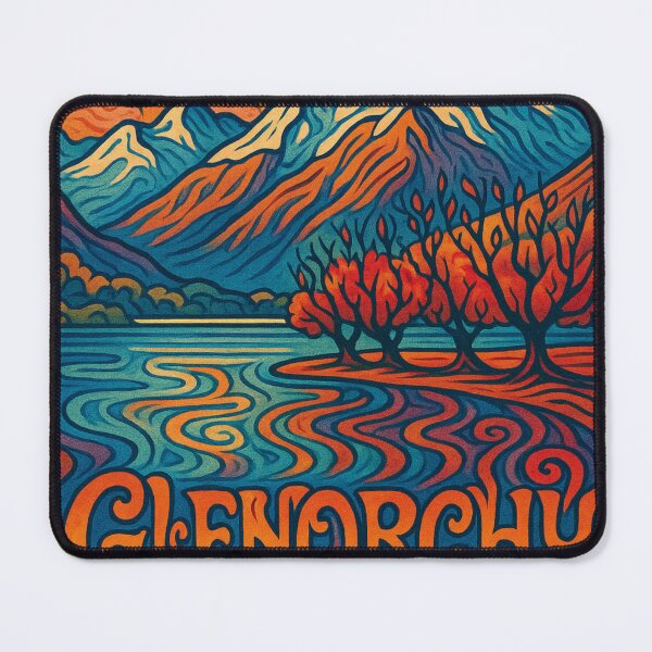 Item preview, Glenorchy Mountains and Lake Wakatipu in Psychedelic Colors designed and sold by Aryabek.