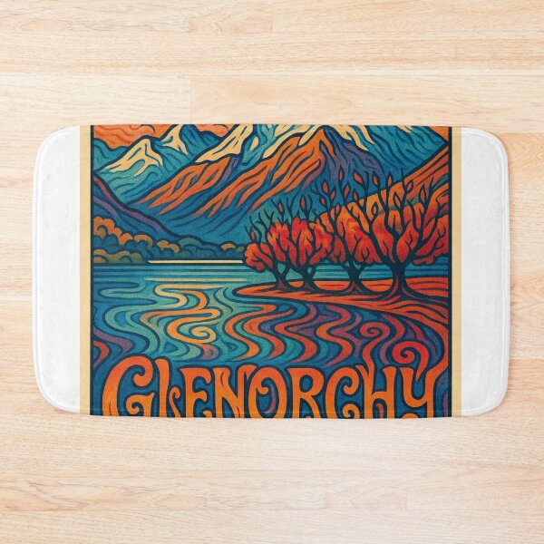 Item preview, Glenorchy Mountains and Lake Wakatipu in Psychedelic Colors designed and sold by Aryabek.